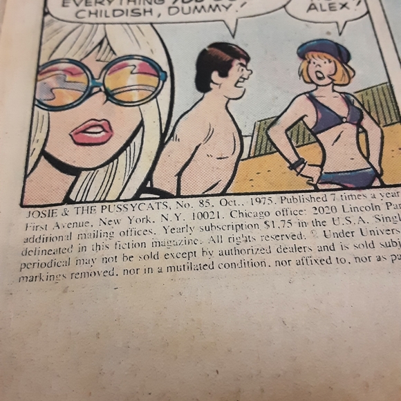 VINTAGE Archie Series Josie and the Pussycats Comic No. 85 1975 - Picture 5 of 7